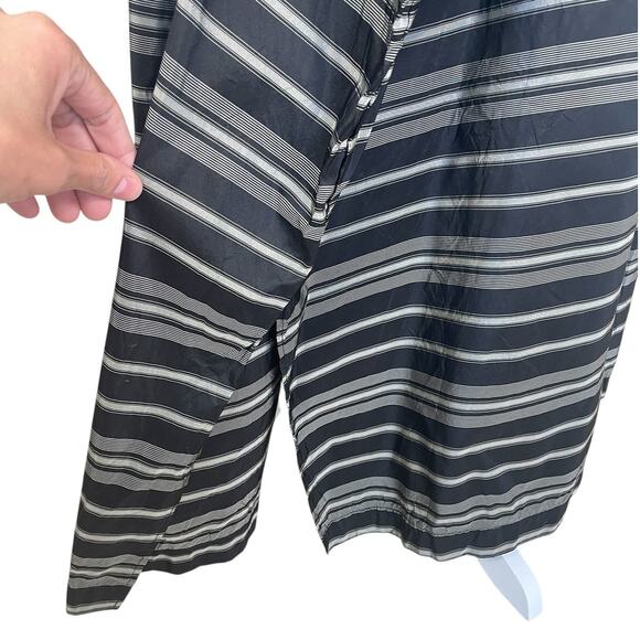 Krista Larson Silk Taffeta Striped Midi Skirt Ruffle OS Unique Art To Wear Artsy - Picture 6 of 12